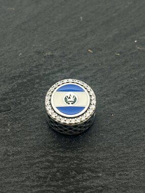 Pandora El Salvador Flag Exclusive Charm Sterling Silver Bead Charm Jewelry
